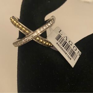 LAGOS X Diamond Ring. NWT. Size 7